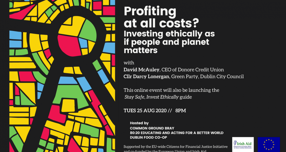 Event Aug 25th: Profiting at all costs? Investing ethically as if people and planet matters
